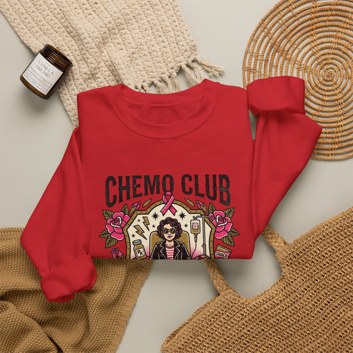 Chemo Club Crewneck Sweatshirt – Worst Membership Benefits Ever | Cancer Survivor Sweatshirt