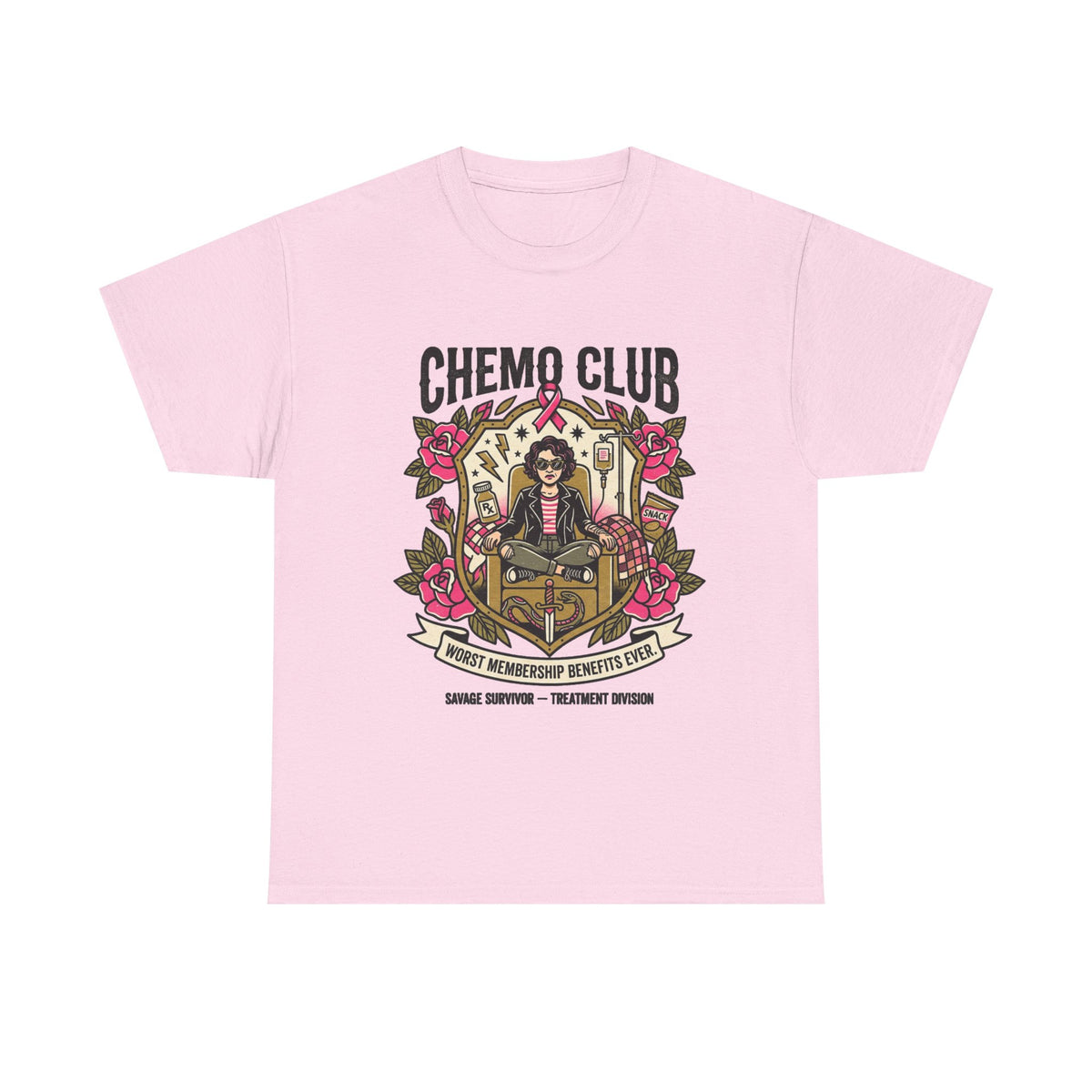 Chemo Club Cancer Treatment Shirt – Worst Membership Benefits Ever | Savage Survivor Tee