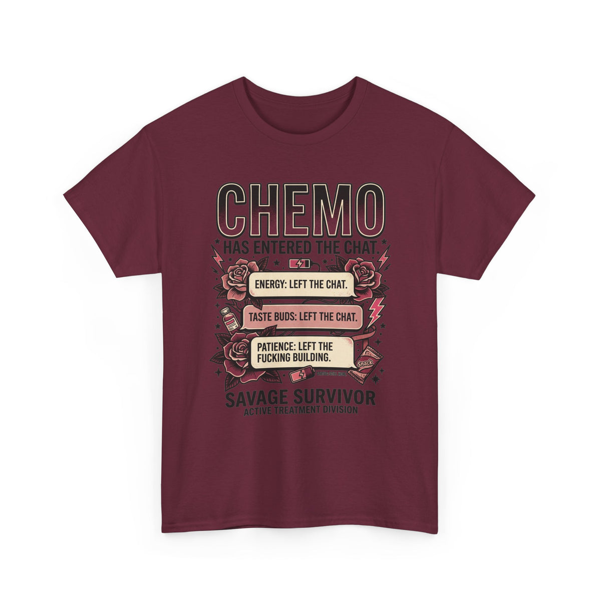 Chemo Has Entered The Chat T-Shirt | Savage Survivor Cancer Treatment Tee