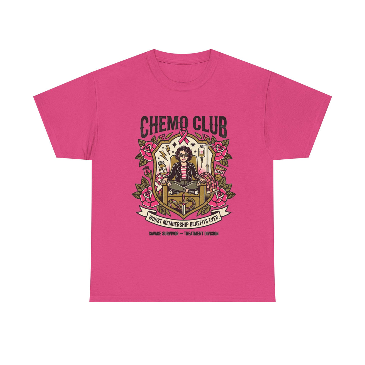 Chemo Club Cancer Treatment Shirt – Worst Membership Benefits Ever | Savage Survivor Tee