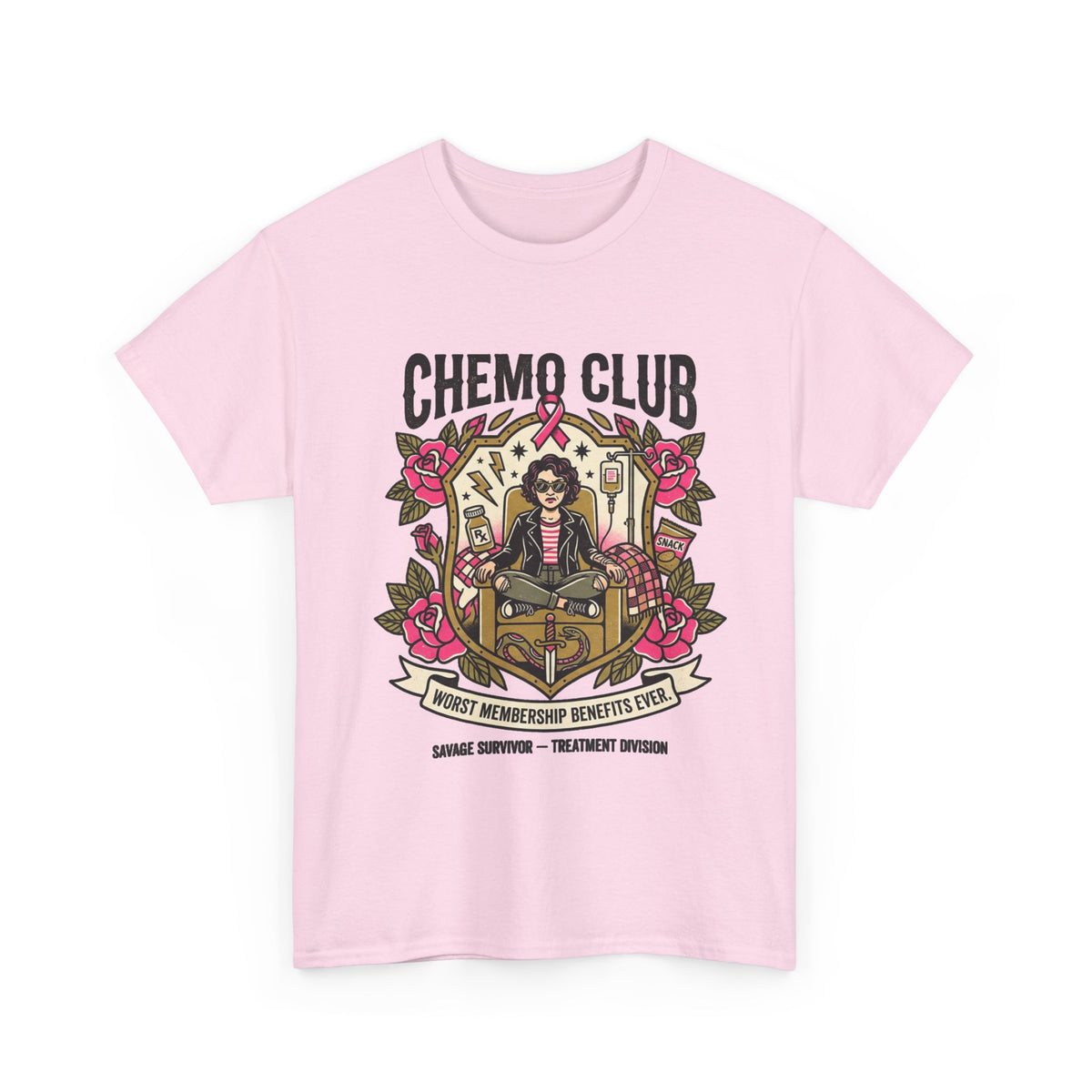 Chemo Club Cancer Treatment Shirt – Worst Membership Benefits Ever | Savage Survivor Tee