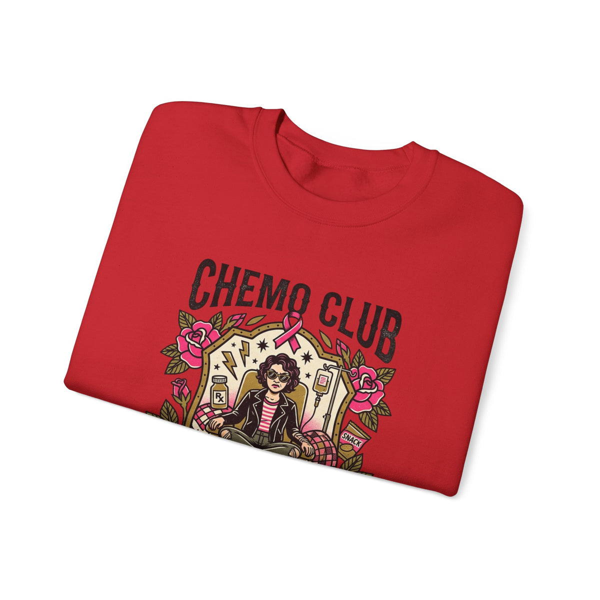 Chemo Club Crewneck Sweatshirt – Worst Membership Benefits Ever | Cancer Survivor Sweatshirt