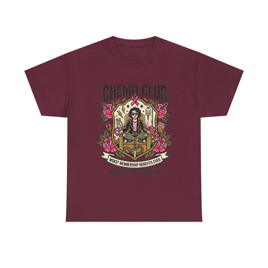 Chemo Club Cancer Treatment Shirt – Worst Membership Benefits Ever | Savage Survivor Tee