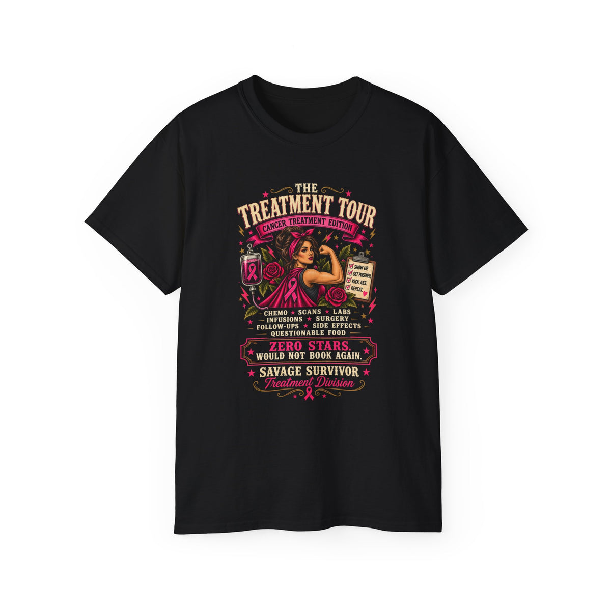 Cancer Treatment Tour, T-Shirt | Breast Cancer Survivor Support Tee