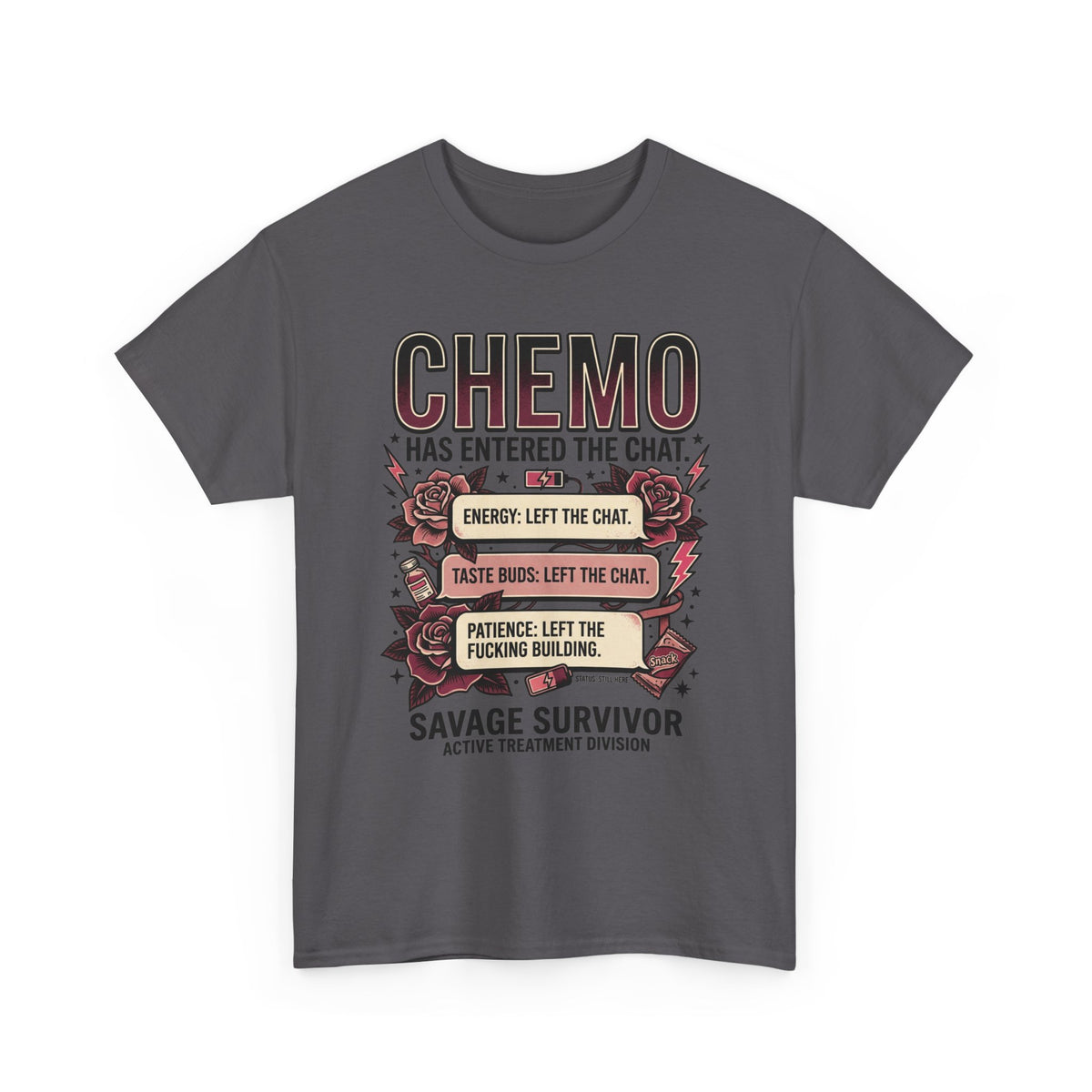 Chemo Has Entered The Chat T-Shirt | Savage Survivor Cancer Treatment Tee