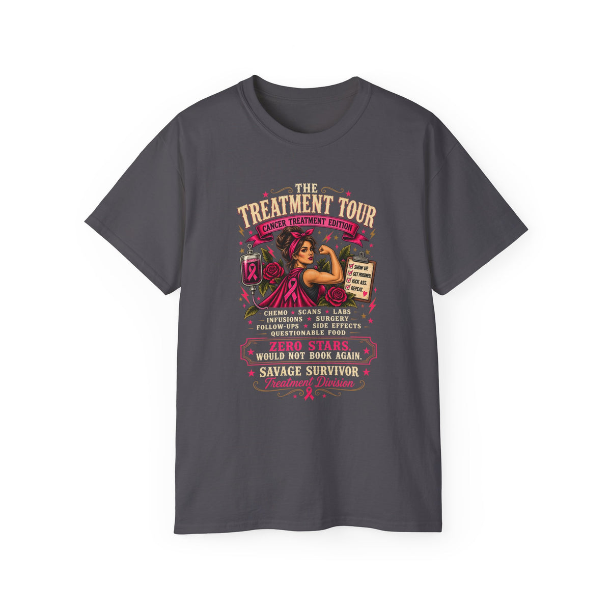 Cancer Treatment Tour, T-Shirt | Breast Cancer Survivor Support Tee