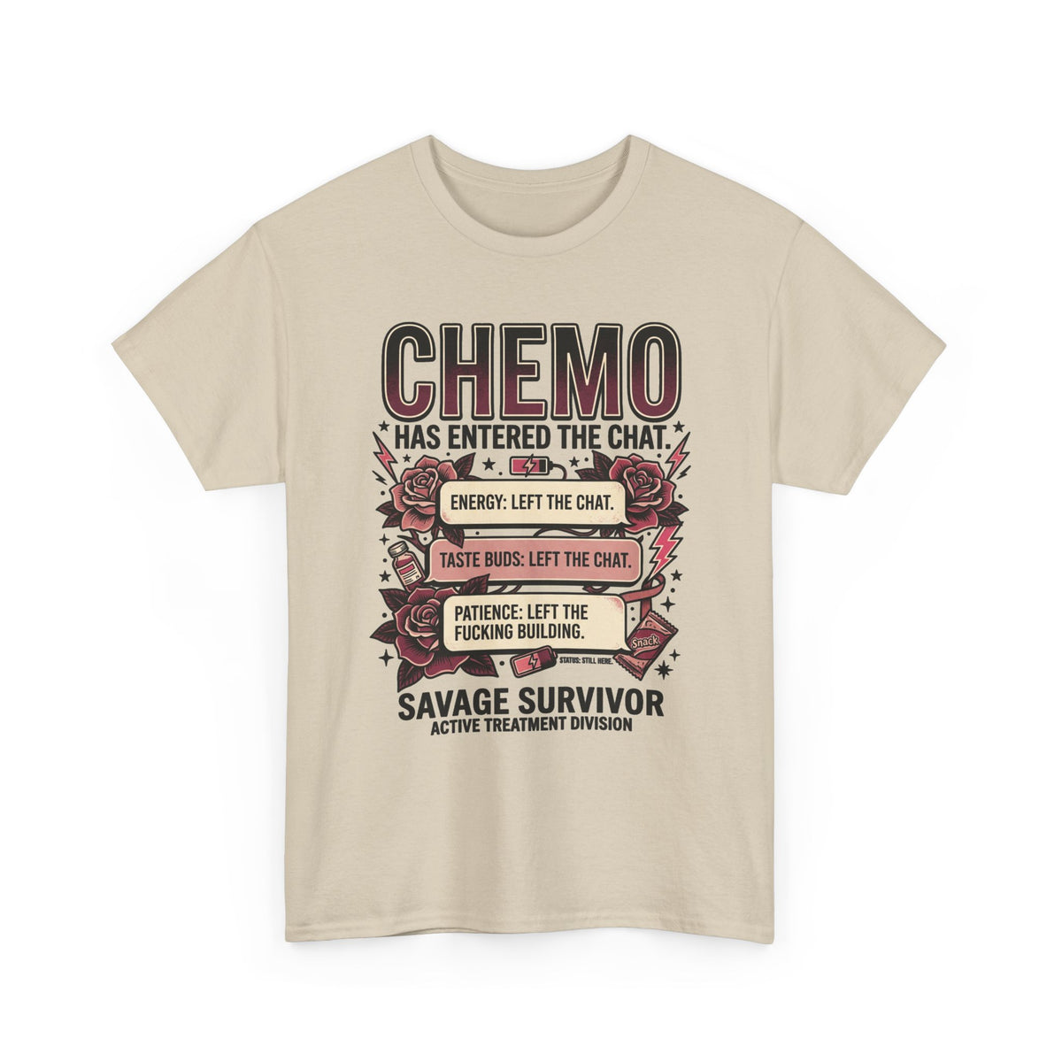 Chemo Has Entered The Chat T-Shirt | Savage Survivor Cancer Treatment Tee