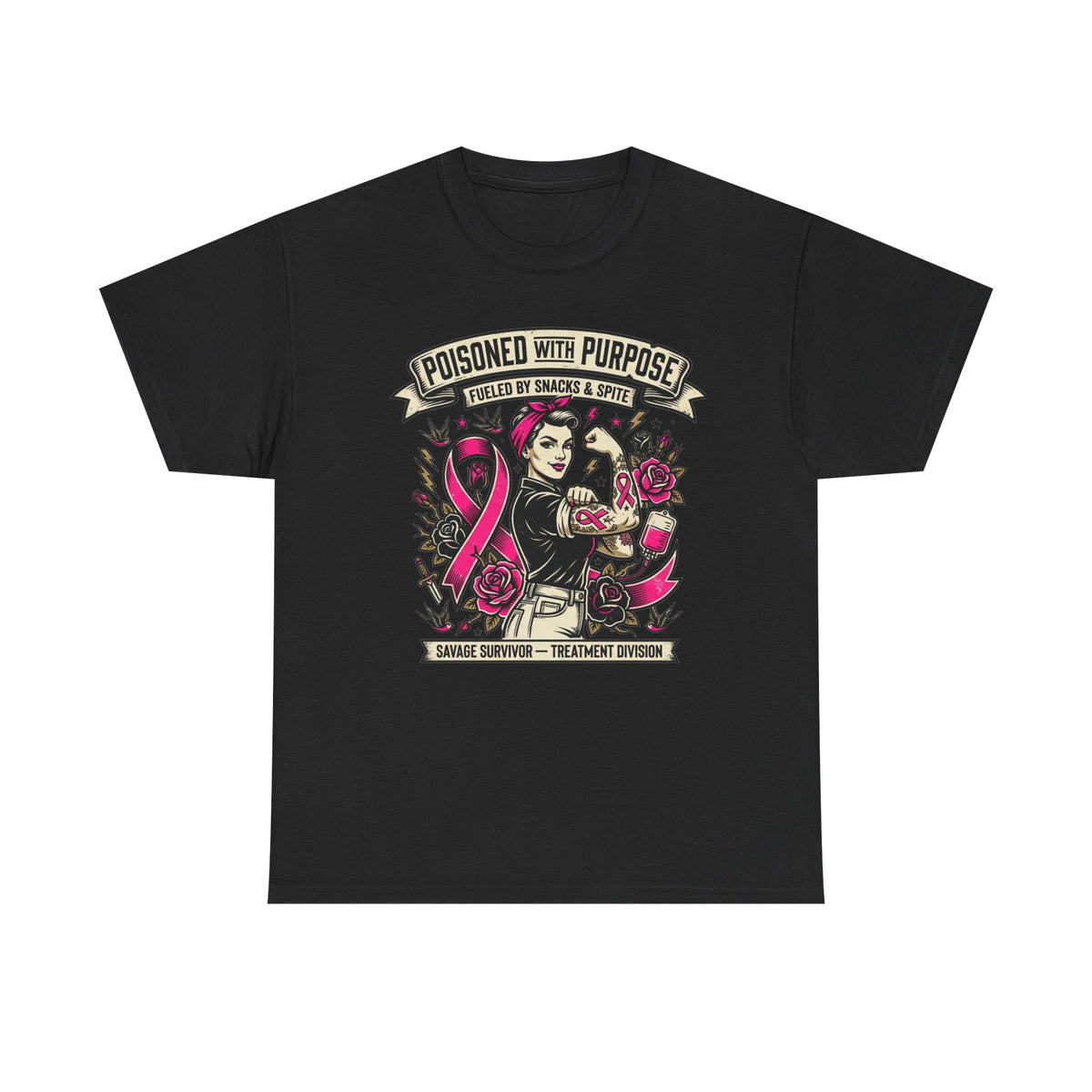 Poisoned With Purpose Cancer Survivor Shirt – Fueled by Snacks & Spite Unisex Tee