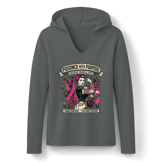 Poisoned With Purpose | Women’s Cancer Fighter Lightweight Hoodie