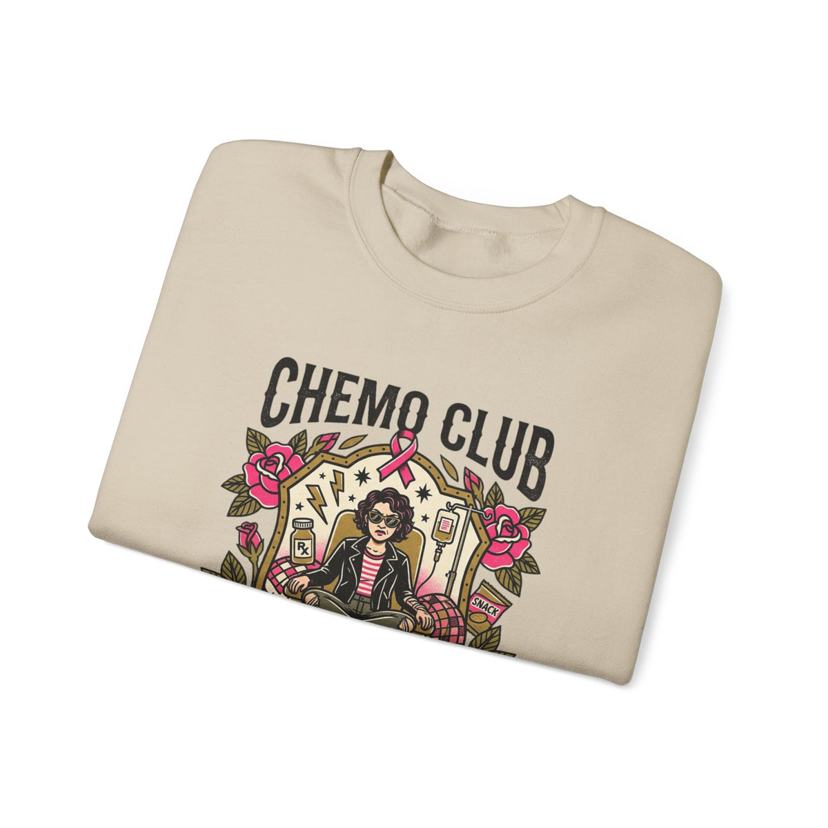 Chemo Club Crewneck Sweatshirt – Worst Membership Benefits Ever | Cancer Survivor Sweatshirt