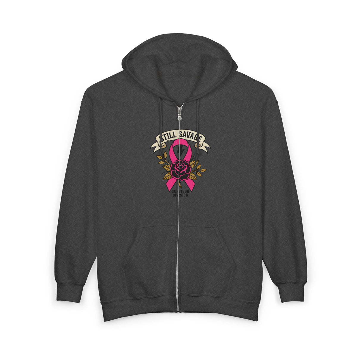 Badass Cancer Fighter, Lame Chemo Hoodie | Savage Survivor Zip-UpUnisex