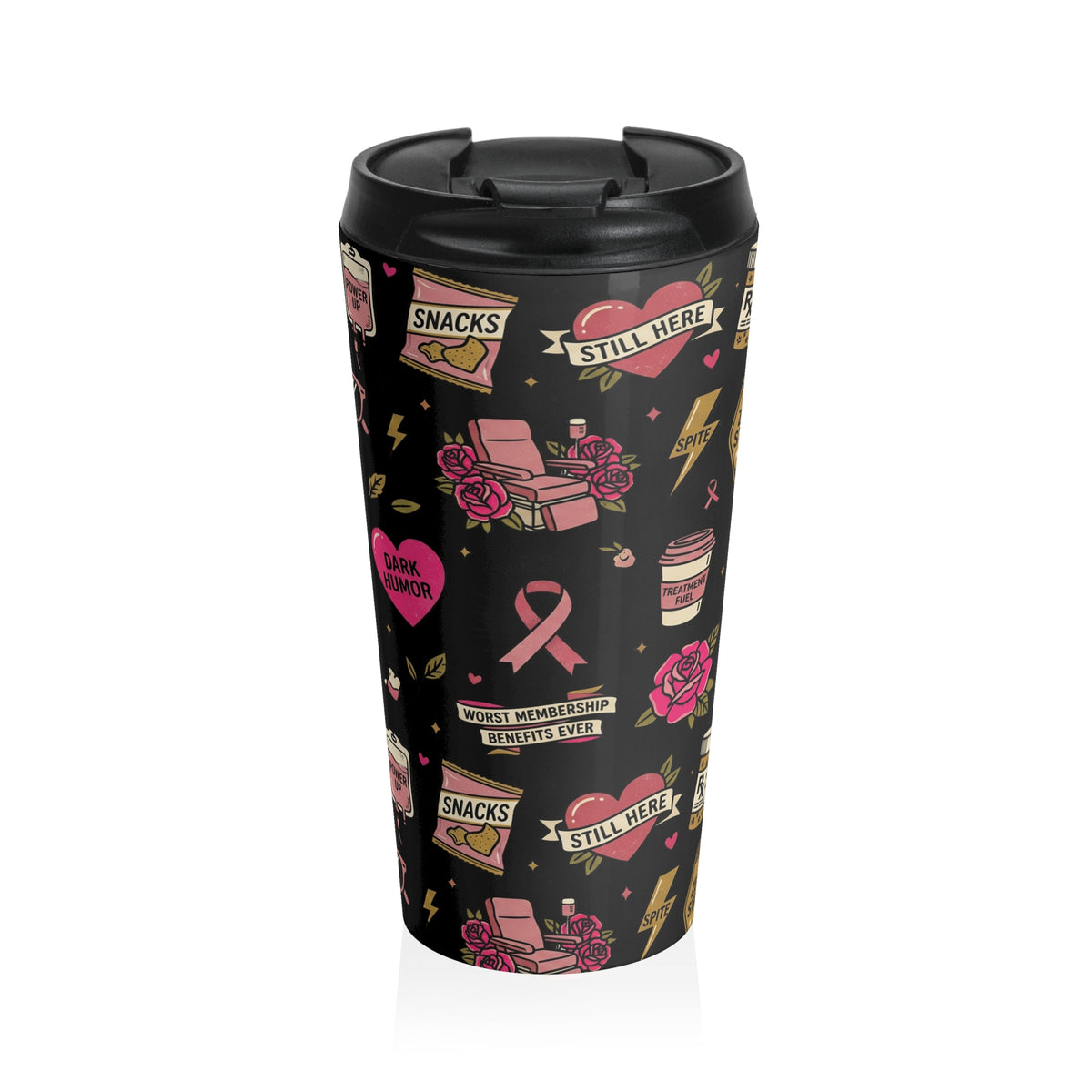Stainless Chemo Club Travel Mug – Zero Stars, Would Not Book Again | Cancer Survivor Gift