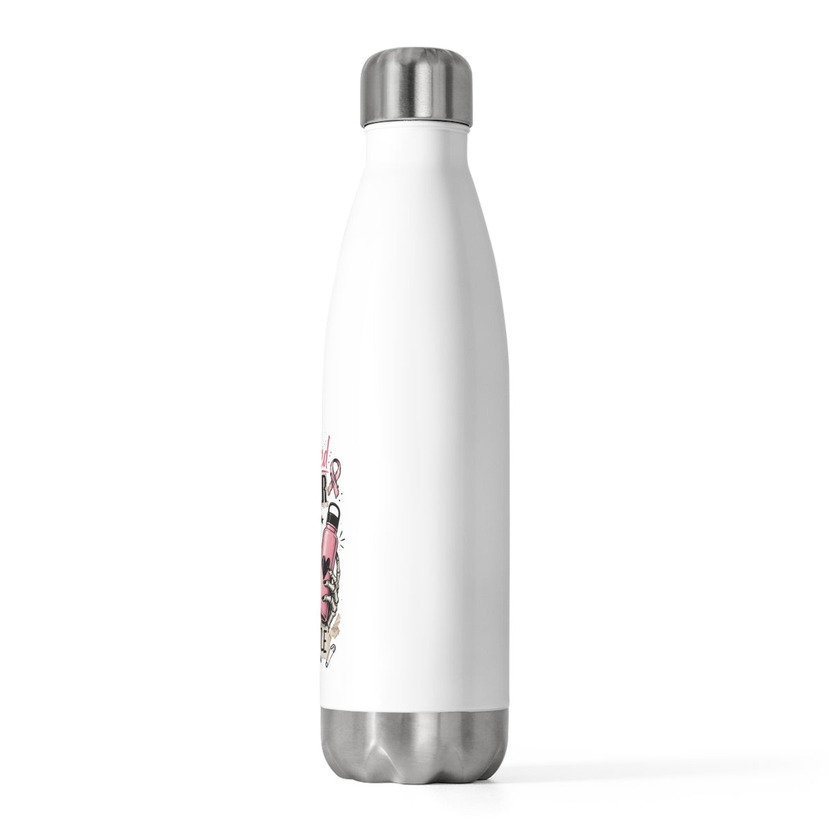 I Survived Cancer It Was Trauma 20oz Insulated Bottle | Breast Cancer Awareness