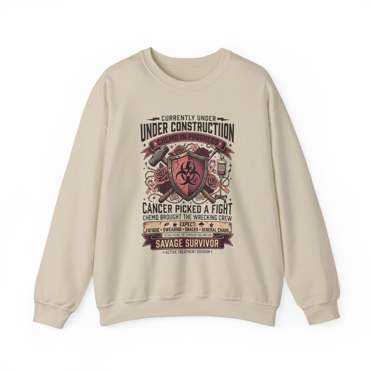 Chemo in Progress Cancer Fighter Sweatshirt – Active Treatment Survivor Crewneck