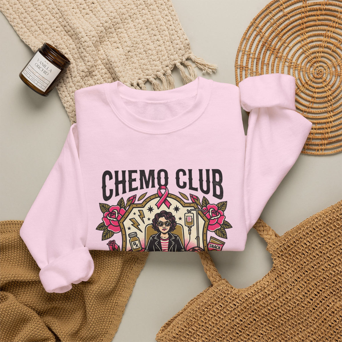 Chemo Club Crewneck Sweatshirt – Worst Membership Benefits Ever | Cancer Survivor Sweatshirt