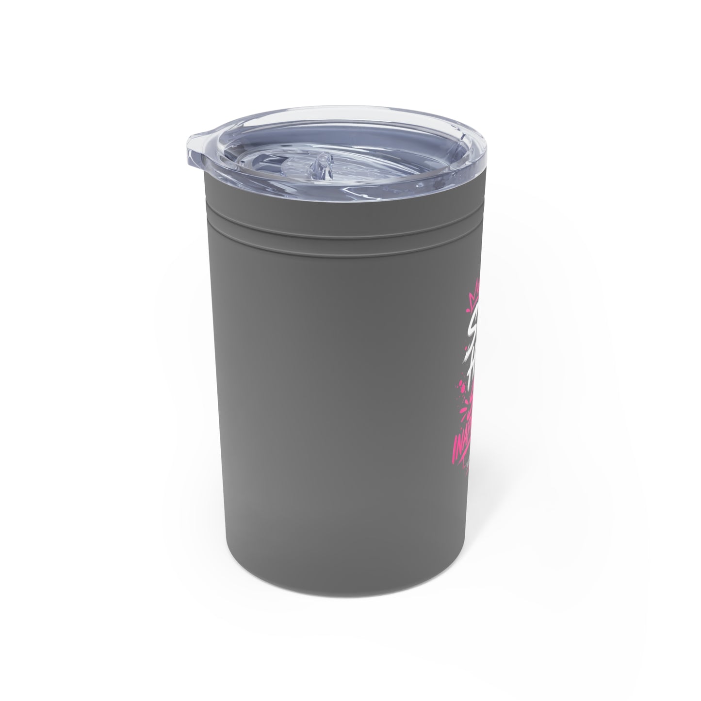 Still Here Still Inappropriate tumbler | 11oz Insulated Tumbler, Pink Script Breast Cancer Awareness
