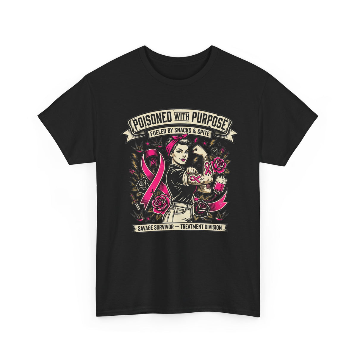 Poisoned With Purpose Cancer Survivor Shirt – Fueled by Snacks & Spite Unisex Tee