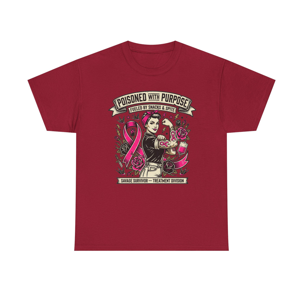 Poisoned With Purpose Cancer Survivor Shirt – Fueled by Snacks & Spite Unisex Tee