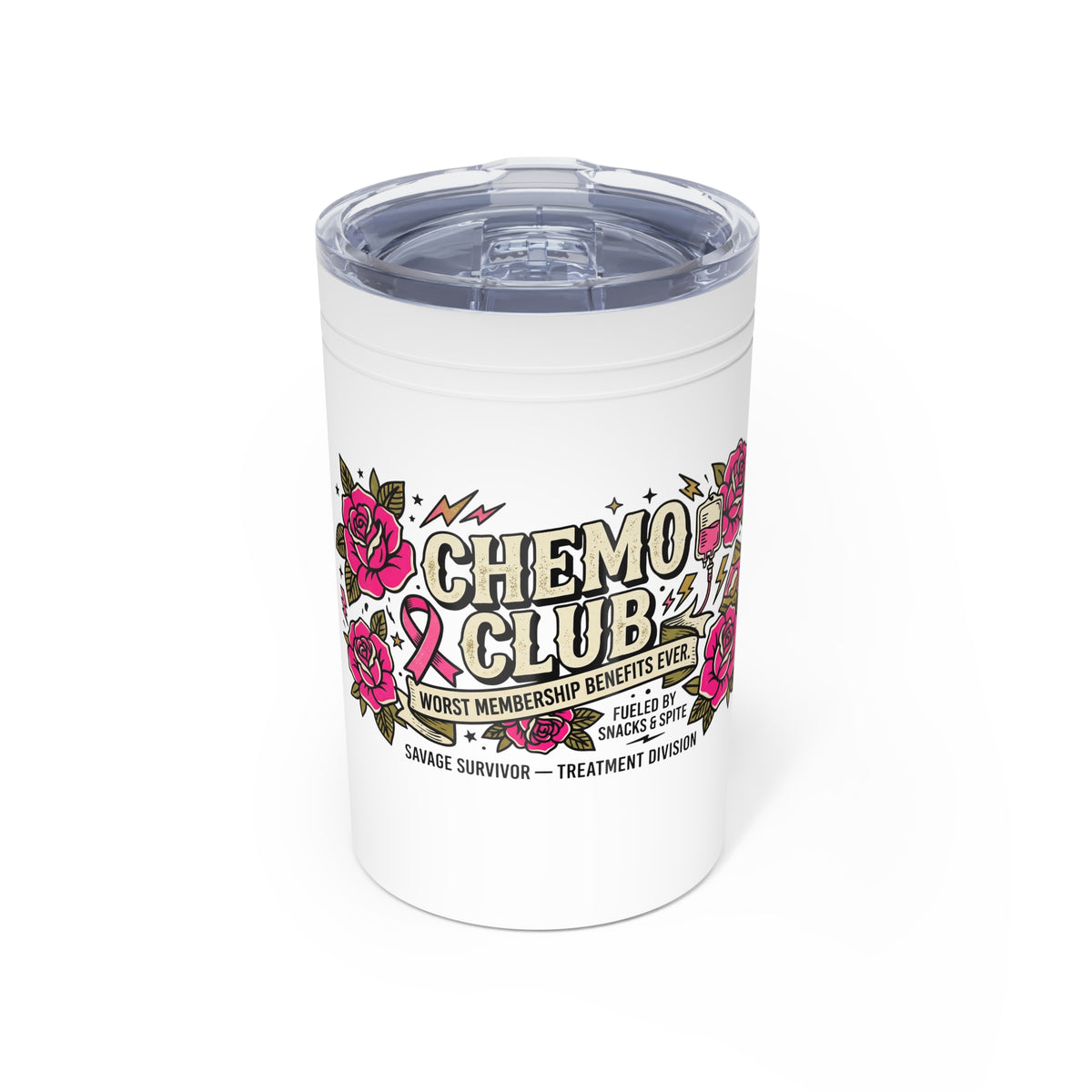 Vacuum Chemo Club Tumbler – Worst Membership Benefits Ever | Cancer Survivor Gift