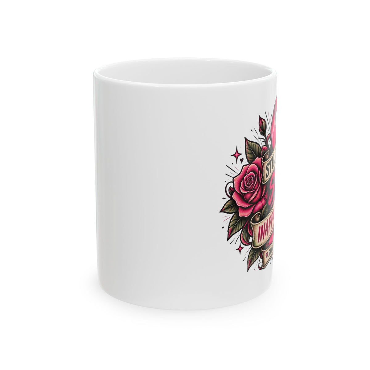 Stay Strong Rose Tattoo mug | Ceramic Mug