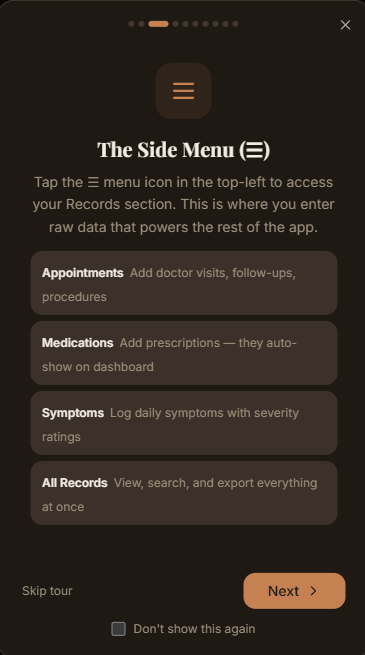 CareTrack — Digital Care Binder App for Cancer Patients & Caregivers | Lifetime Access | Medical Tracker