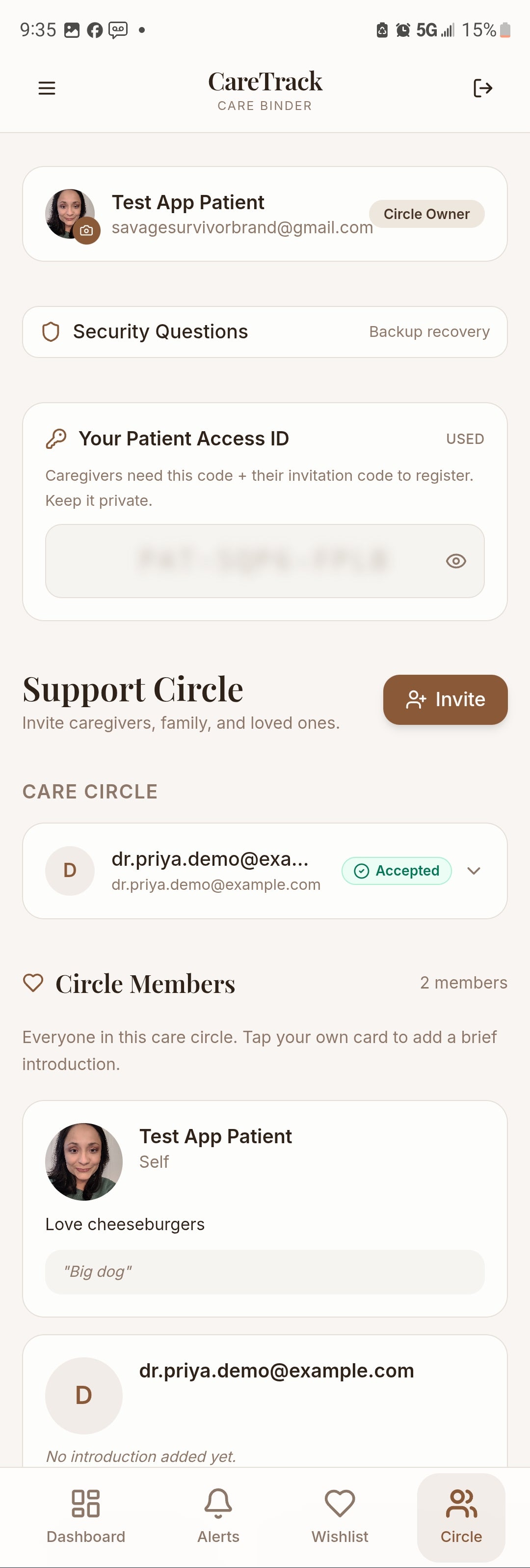 CareTrack — Digital Care Binder App for Cancer Patients & Caregivers | Lifetime Access | Medical Tracker